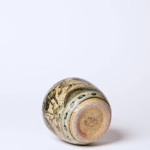 Load image into Gallery viewer, Rustic Porcelain Crane and Deer Small Round Vase