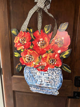 Load image into Gallery viewer, Designer Red Poppies in Ginger Jar Door Hanger
