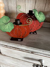 Load image into Gallery viewer, Metal Pumpkin Candle Holder (Set of 2)
