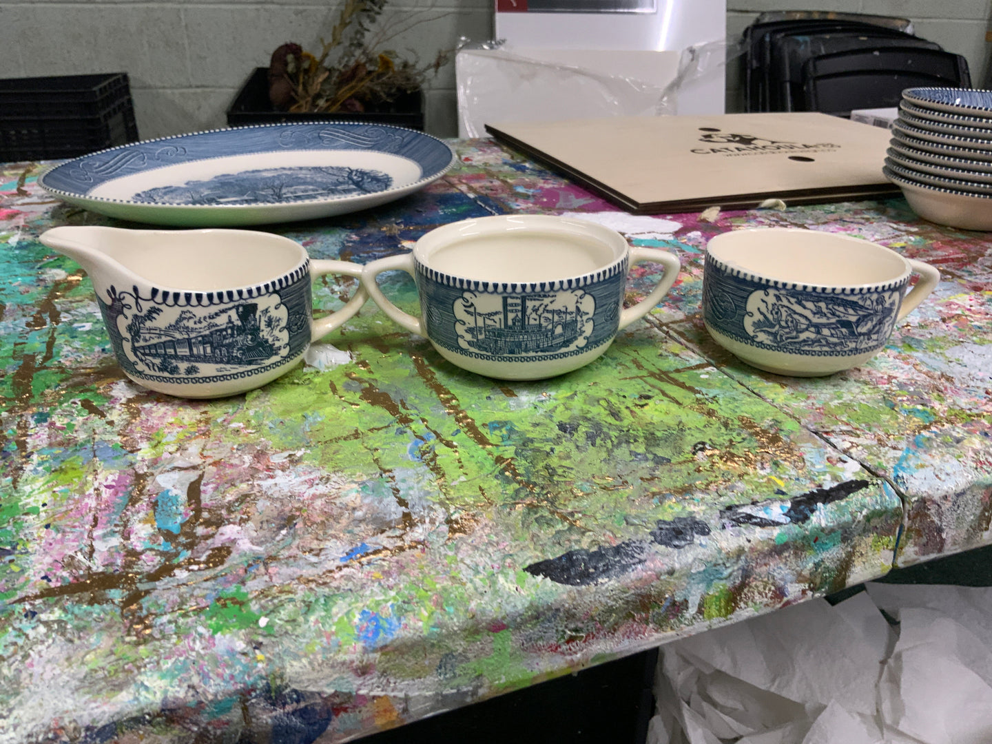 Blue and White Cup