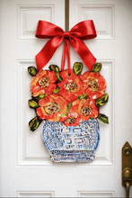Load image into Gallery viewer, Designer Red Poppies in Ginger Jar Door Hanger
