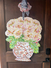 Load image into Gallery viewer, Designer Hydrangeas Ginger Jar Door Hanger
