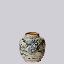Load image into Gallery viewer, Rustic Porcelain Dragon Small Round Vase
