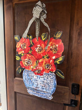 Load image into Gallery viewer, Designer Red Poppies in Ginger Jar Door Hanger
