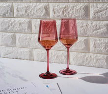 Load image into Gallery viewer, Colored Crystal Wine Glasses - Set of 2
