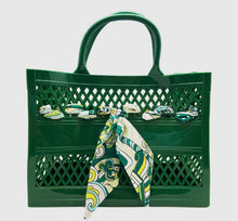 Load image into Gallery viewer, The Soleil Cutout Jelly Tote with Scarf
