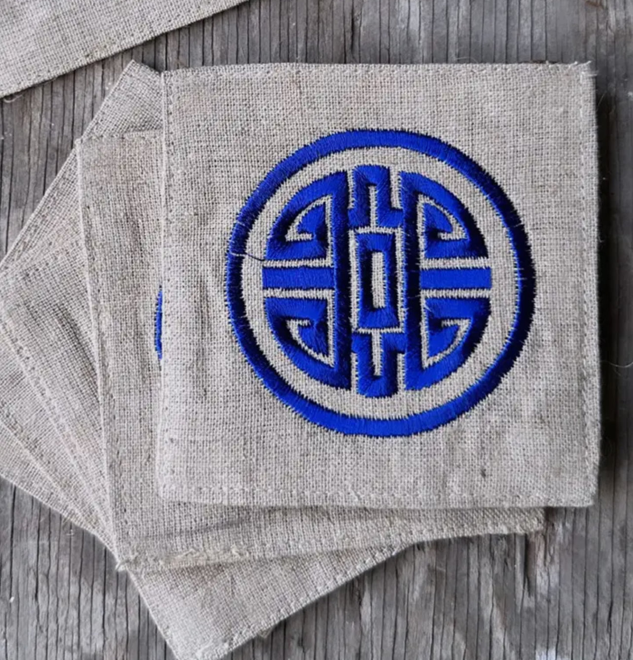 Set of 2 Linen Coasters