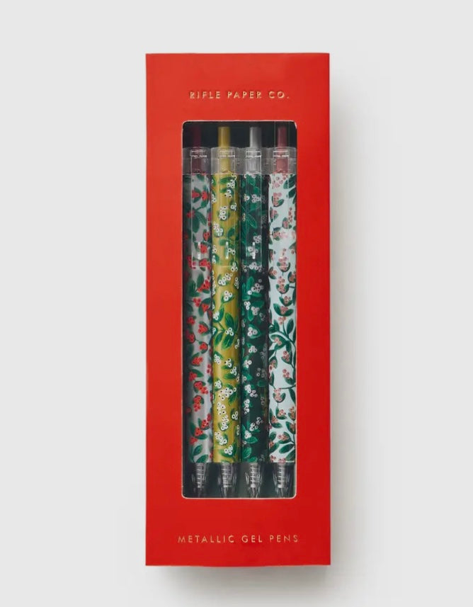 Mistletoe Metallic Gel Pen Set of 4