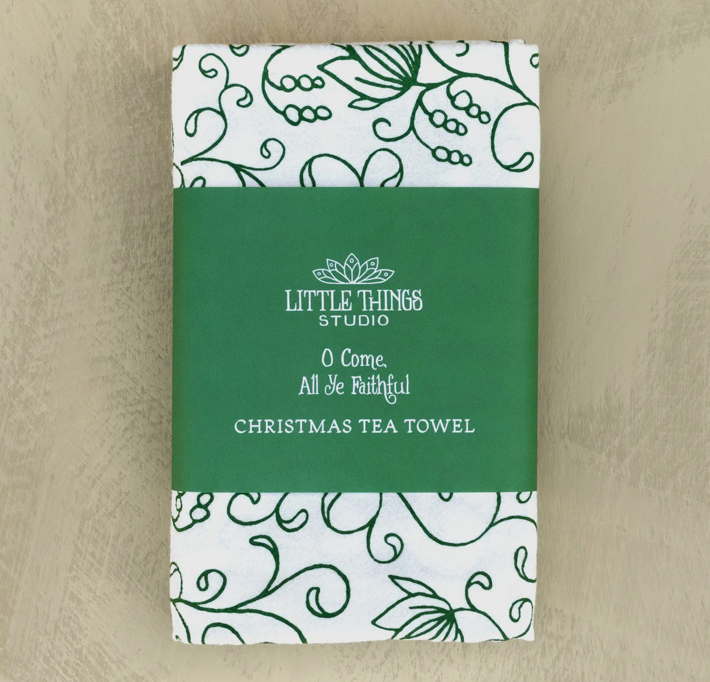 O Come All Ye Faithful Tea Towel