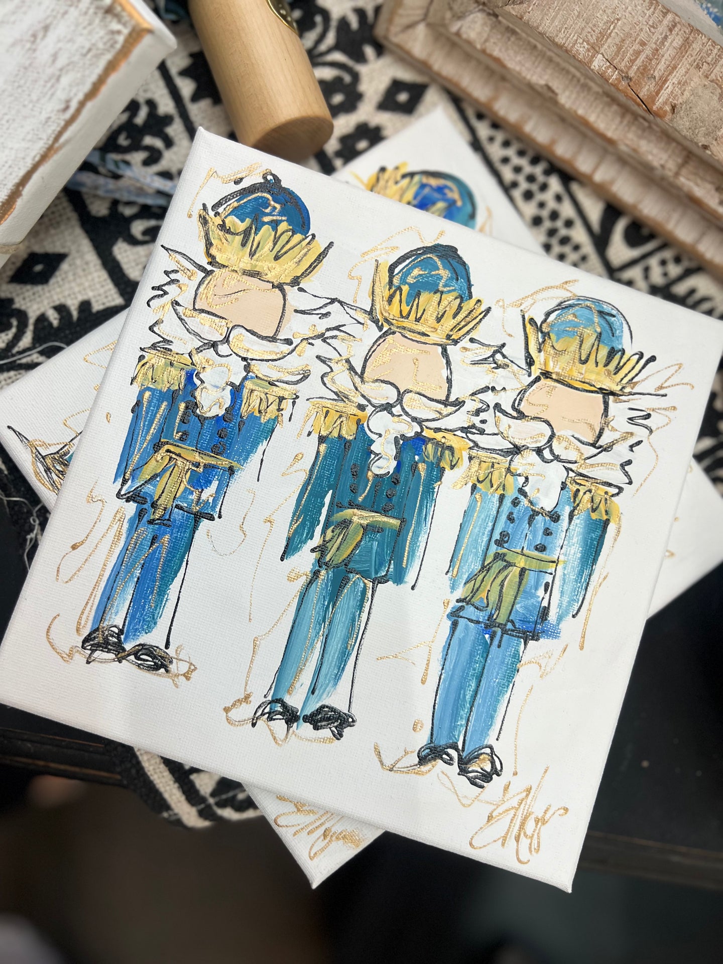 EM 3 Blue Nutcrackers