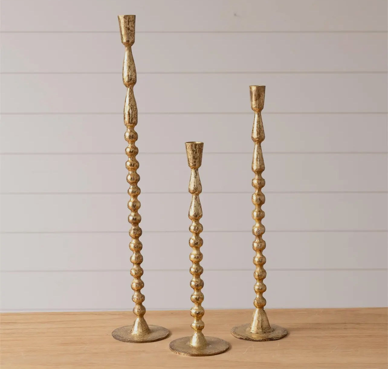 Gold Bubble Taper Holders