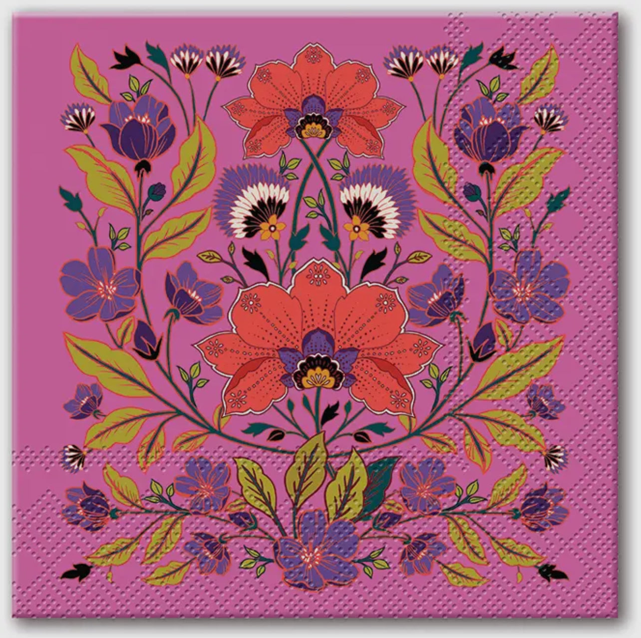 Renaissance Raspberry Beverage Napkins