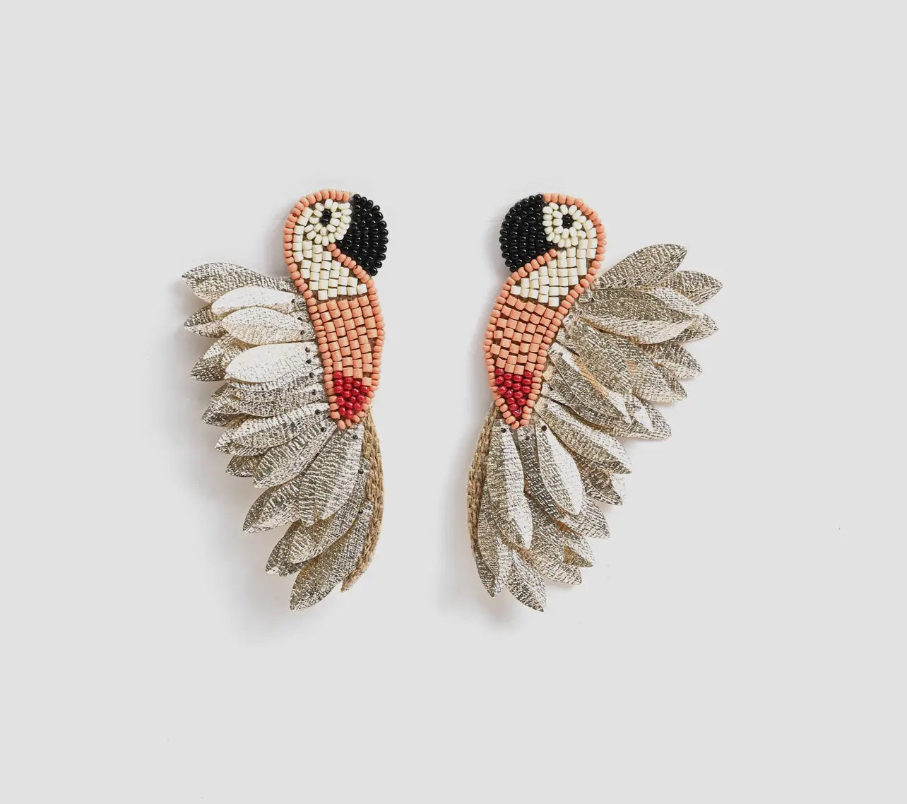 Peachy Parrot Earrings