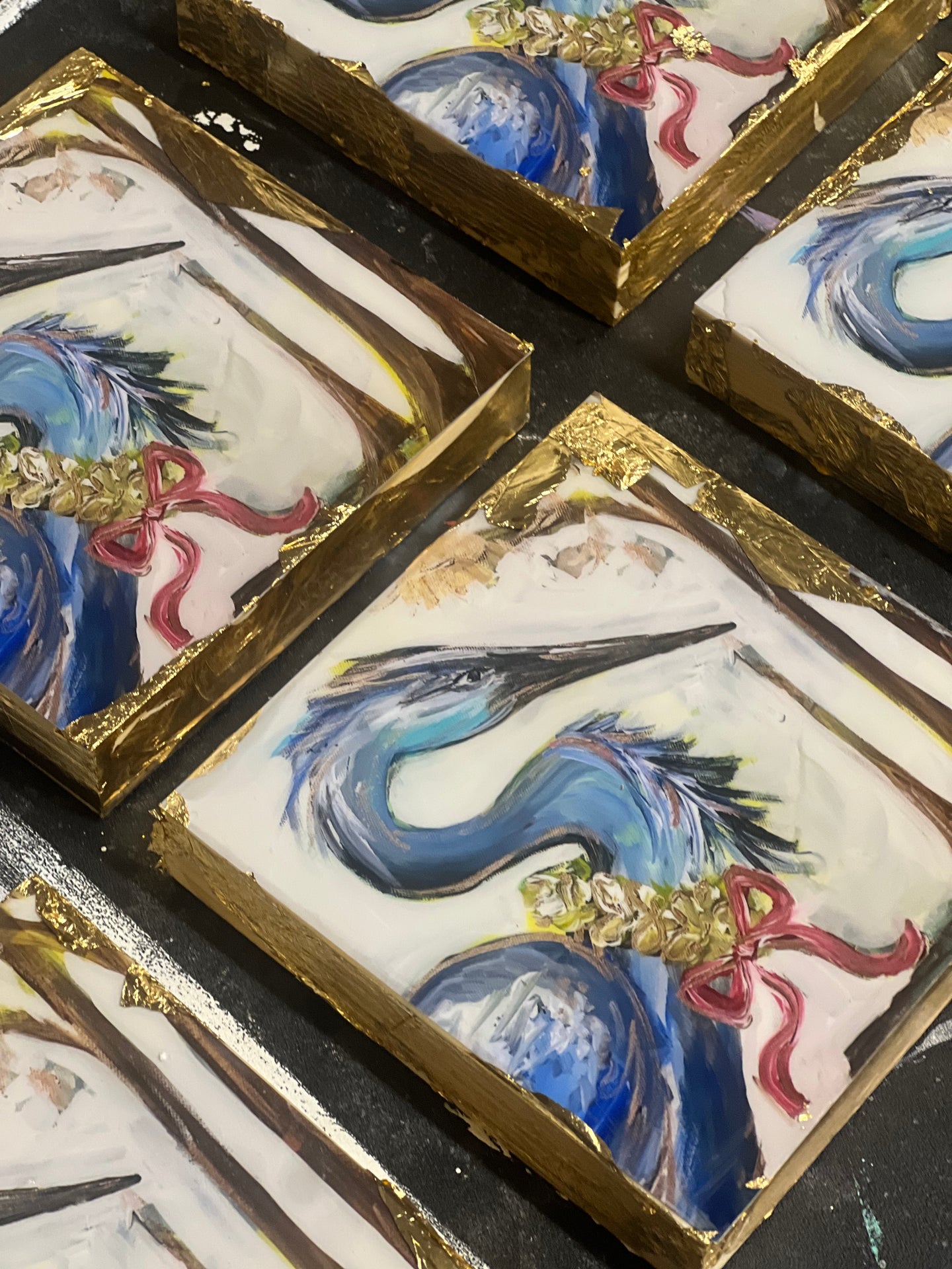 Snow Bird 4x4 Embellished Print