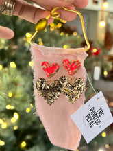 Load image into Gallery viewer, Neon Pink Heart Earrings
