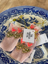Load image into Gallery viewer, Neon Pink Heart Earrings
