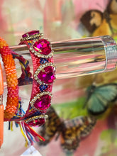 Load image into Gallery viewer, Rhinestone Heart Woven Bracelet
