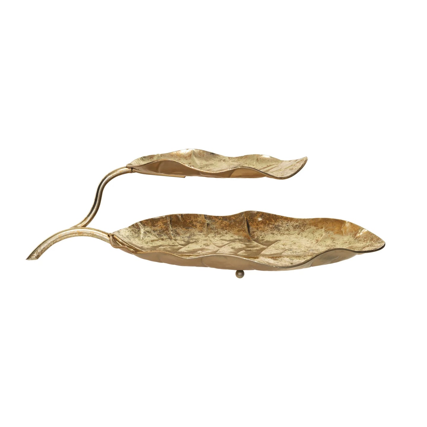 Metal Leaf Shaped Tray