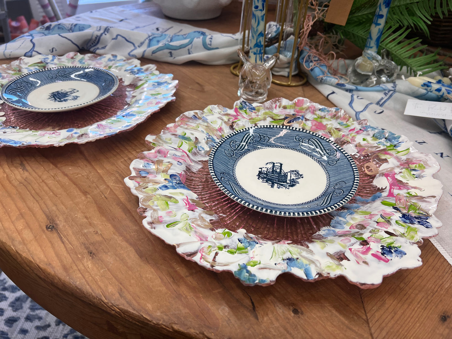Hydrangea Abstract Dinner Plate Charger