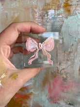 Load image into Gallery viewer, Pink Bow Lucite Block
