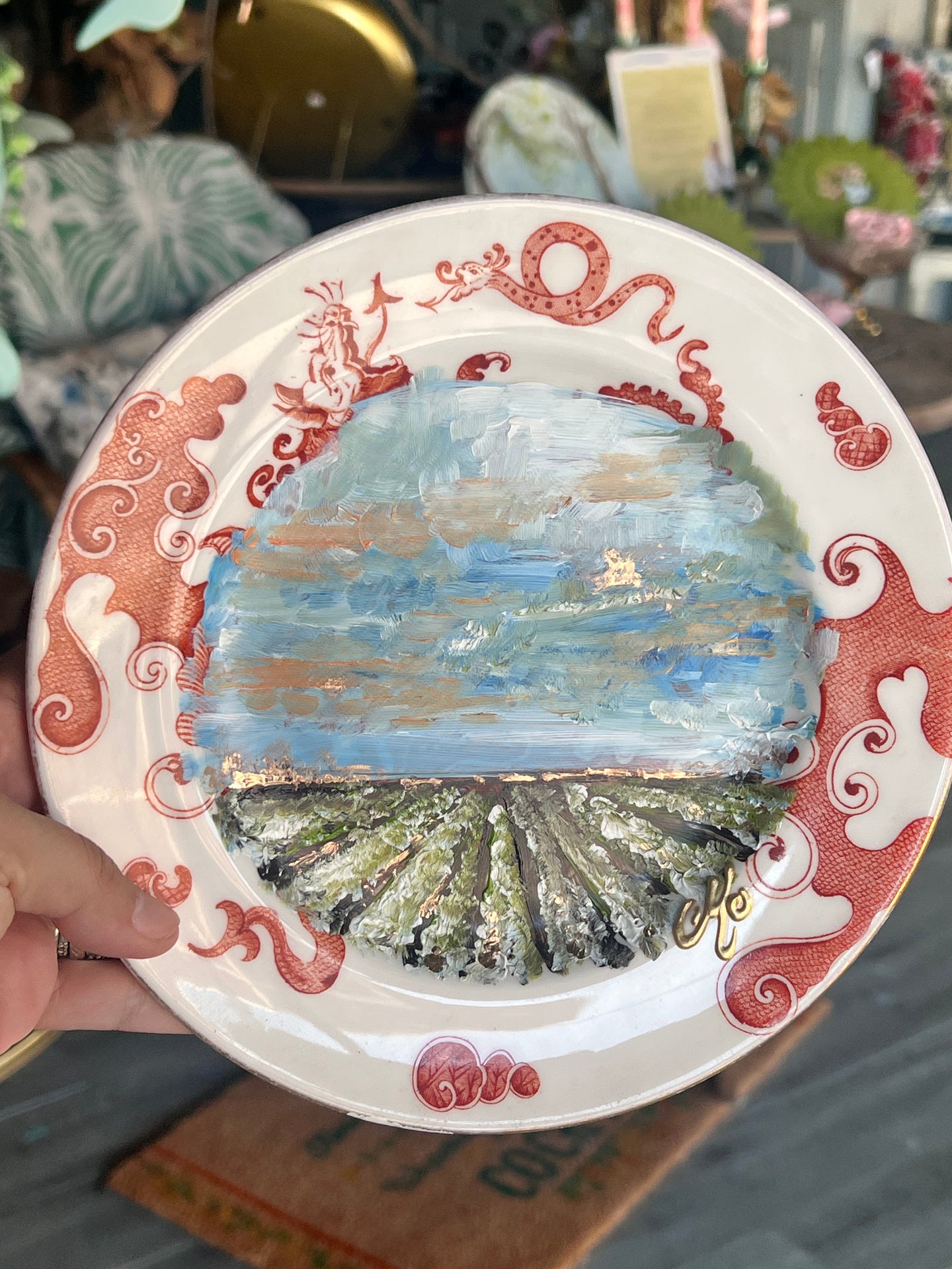 “Turning White” Cotton Field on Plate