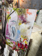 Load image into Gallery viewer, Heron in Bloom | 16" x 20"
