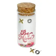 XO Stud Bubble Letter Earrings