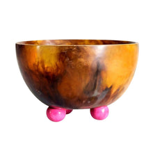 Load image into Gallery viewer, Tortoise Resin Footed Serving Bowl
