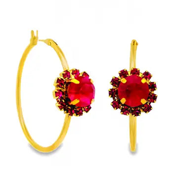 Fuchsia Matt Mini Bianca Hoops