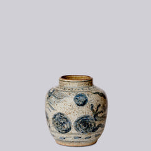 Load image into Gallery viewer, Rustic Porcelain Dragon Small Round Vase
