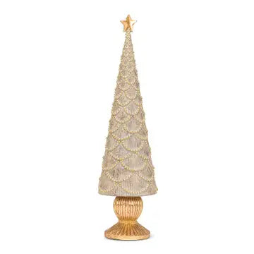 Gold Garland Pedestal Tree