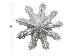 Load image into Gallery viewer, 9&quot; Paper Snowflake Ornament
