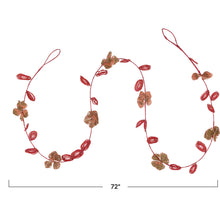Load image into Gallery viewer, Glass Bead Wired Leaves &amp; Flowers Garland
