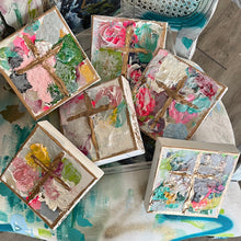 Load image into Gallery viewer, Paint Pallet Canvas Cross

