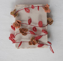Load image into Gallery viewer, Glass Bead Wired Leaves &amp; Flowers Garland
