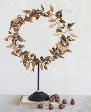 Load image into Gallery viewer, Metal Leaf Wreath on Stand
