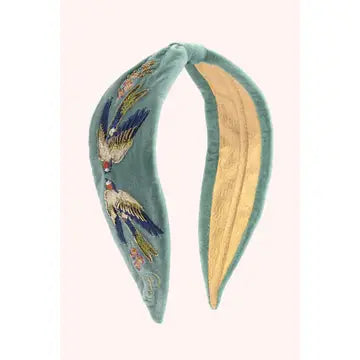 Swooping Swallows Velvet Headband