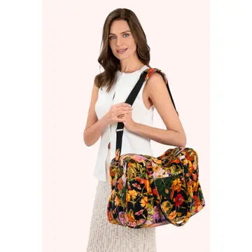 Midnight Posy Luxe Weekender Bag
