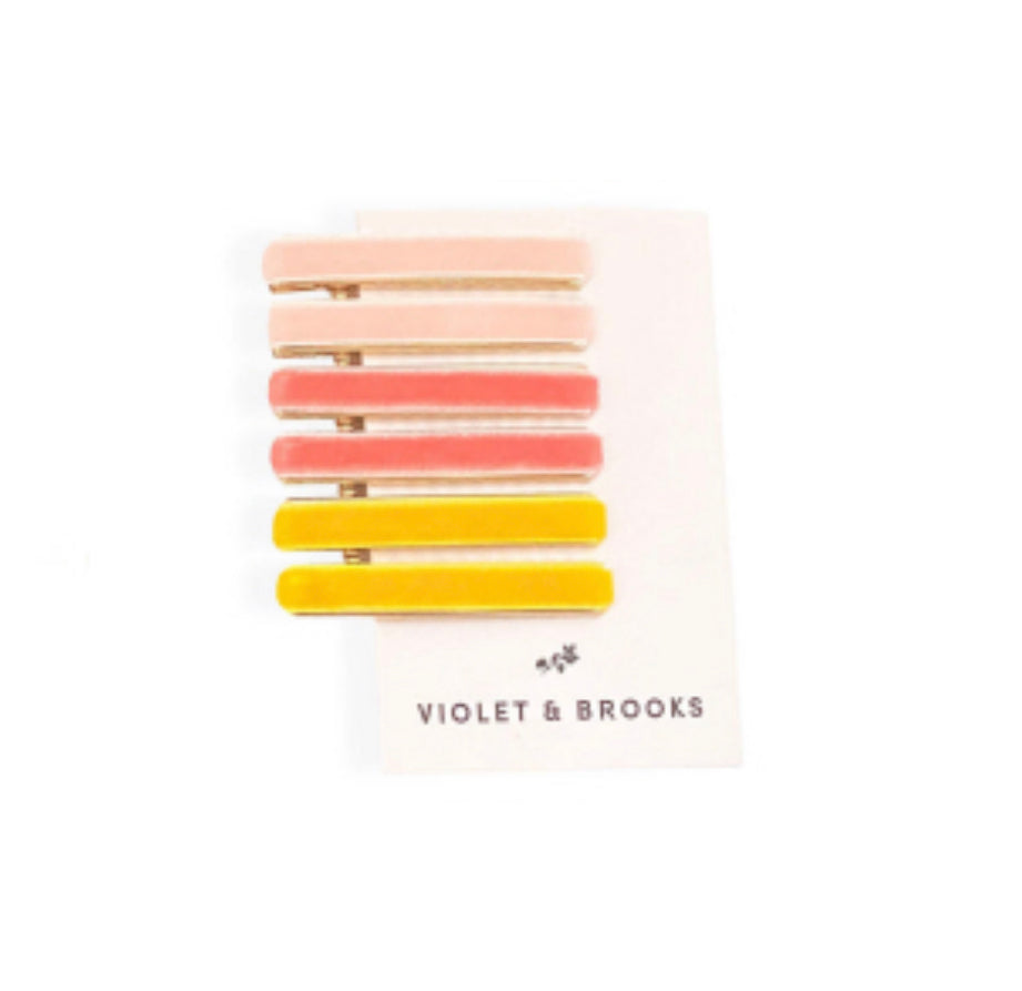 Viola Velvet Clip Set