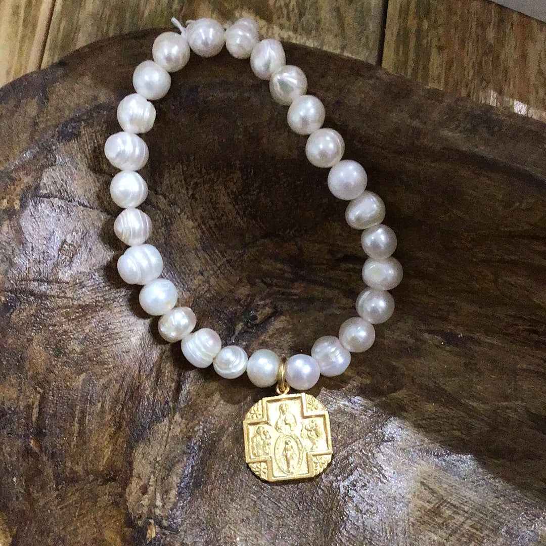 Pearl Medal Bracelet