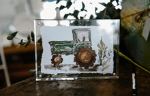 Load image into Gallery viewer, Green Tractor in Acrylic Frame
