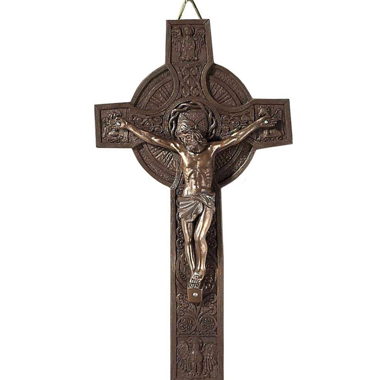 Circle Crucifix Resin Wall Cross