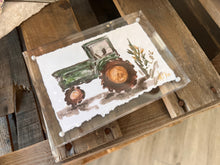 Load image into Gallery viewer, Green Tractor in Acrylic Frame
