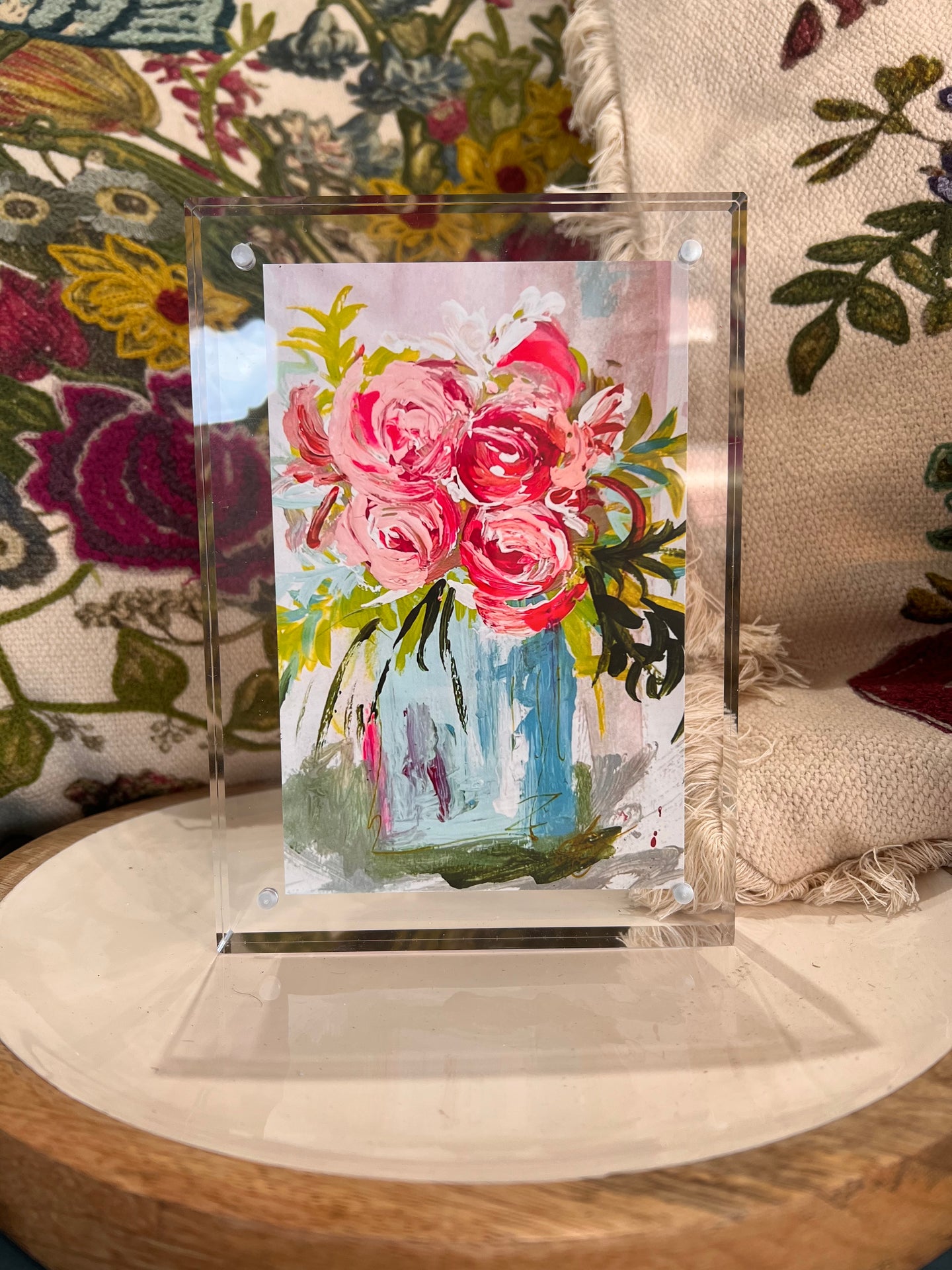 Spring Bouquet Print in Acrylic Frame